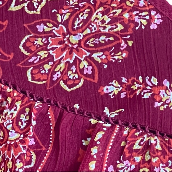 St. John’s Bay Boho Style Tunic Blouse Sheer Sleeves Sz 1X - Picture 6 of 9